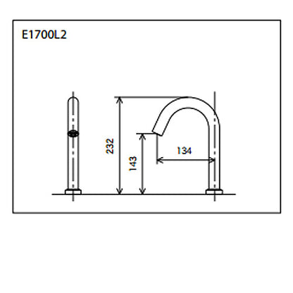 ●洗面用蛇口 E1700シリーズ[台][センサー水栓][自動水栓][単水栓][AC100V][ロングタイプ][吐水口高さ232ミリ][一般地]