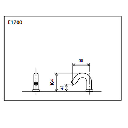 ●洗面用蛇口 E1700シリーズ[台][センサー水栓][自動水栓][単水栓][AC100V][コンパクトタイプ][吐水口高さ104ミリ][一般地]