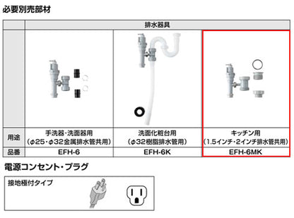 即湯システム ほっとエクスプレス[2L][キッチン用][排水金具セット]