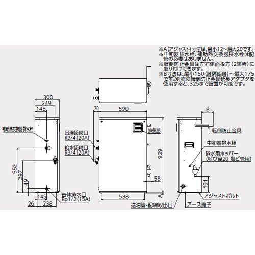 石油給湯器[エコフィール][本体のみ][給湯専用][手動][お知らせ][減圧式][高圧力][屋外据置型][屋内据置型][4万キロ][ステンレス外装]