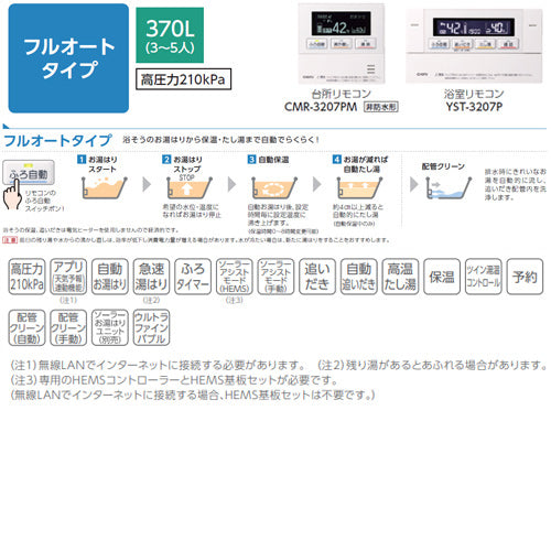 ♪【10年保証付】【工事費込】【近畿エリア限定】エコキュート[フルオート][370L][角型][標準圧][ウルトラファインバブル][一般地][無線リモコン脚部カバー][スマイル10]