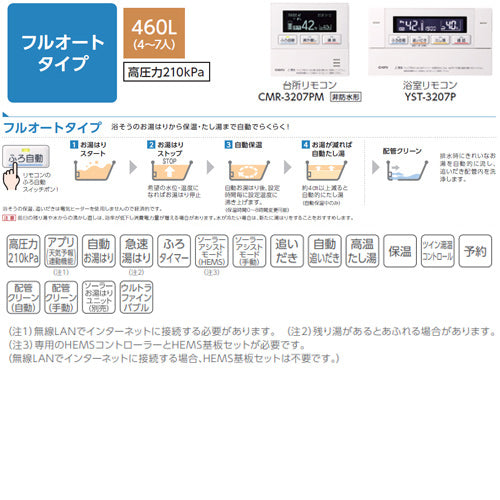 ♪【10年保証付】【工事費込】【近畿エリア限定】エコキュート[フルオート][460L][角型][標準圧][ウルトラファインバブル][一般地][無線リモコン脚部カバー][スマイル10]
