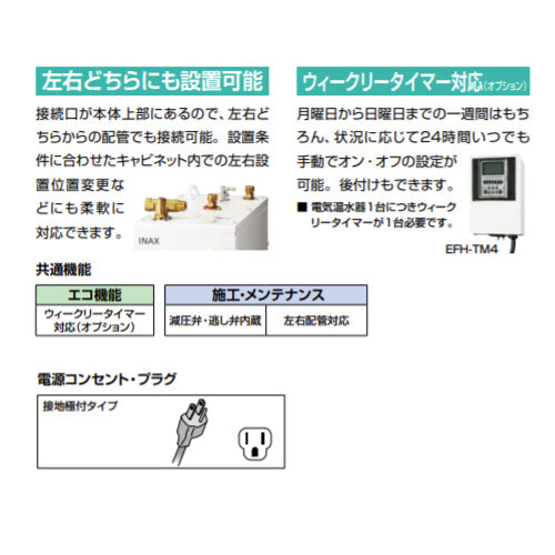小型電気温水器 ゆプラス[床置設置][手洗洗面用][スタンダードタイプ