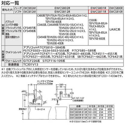 ●パウチ・しびん洗浄水栓付背もたれ[ソフトタイプ][C550系・他対応][介護用品]