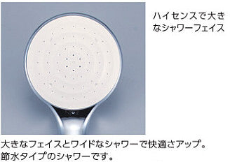 浴室用蛇口[壁][浴槽・洗い場兼用][サーモスタット付シャワーバス混合水栓][eシャワー][めっきワイドシャワーヘッド付][一般地]