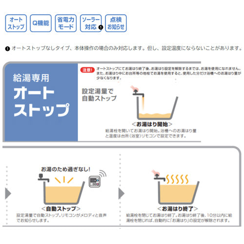 ガス給湯器[エコジョーズ][台所リモコンセット][PS扉内設置型][前面排気][延長不可][給湯専用][オートストップ][16号][15A][プロパンガス]