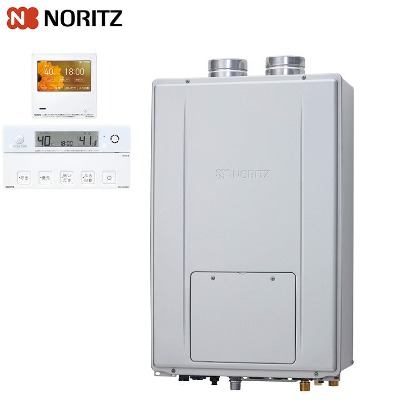 熱源機 [エコジョーズ][浴室・台所リモコンセット][2温度][6P熱動弁内蔵][2-6][暖房能力14.0kW][PS扉内設置型][上方排気][強制給排気][プレミアム][フルオート][24号][都市ガス]