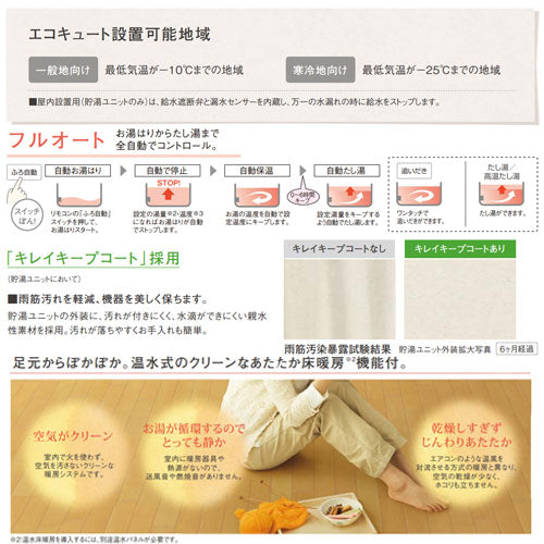 エコキュート[フルオート][370L][角型][DFシリーズ][標準圧][床暖房機能付][一般地][リモコン脚部カバー]