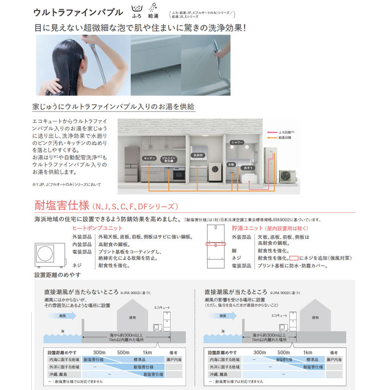 ♪♪【工事費込】エコキュート[フルオート][370L][角型][標準圧][Jシリーズ][一般地][耐塩害仕様][スマイル10]