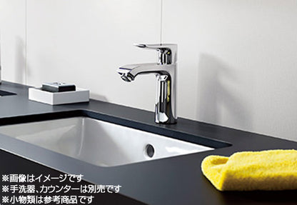 洗面用蛇口[ハンスグローエ社][メトリスクE2][台][シングルレバー混合水栓][スパウト116mm][吐水口高さ100mm][泡沫][引棒付][クロム][一般地]