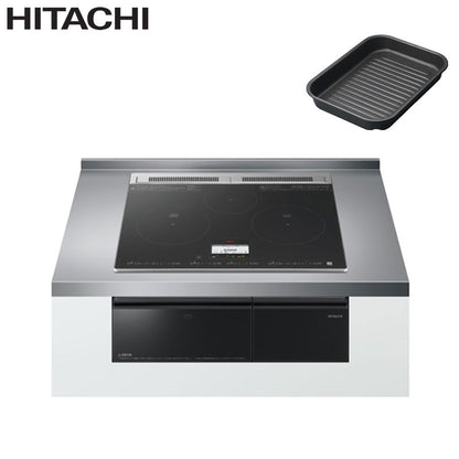 IHクッキングヒーター N8ATシリーズ[60cm][3口IH][マルチグリル][ブラック][鉄・ステンレス対応][30A][単相200V][ラク旨グリル]