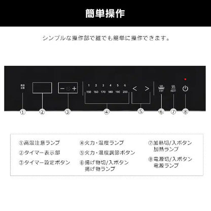 IHクッキングヒーター[ビルトインタイプ][約34cm][1口][ブラック][100V]