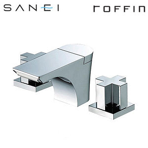 洗面用蛇口 ROFFINEシリーズ[台][ツーバルブ洗面混合水栓][湯水芯100mm][ポップアップ][引き棒付][一般地]