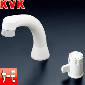 洗面用蛇口[台][洗髪シャワー水栓][サーモスタット式混合水栓][ホース引出式][取付穴径:φ36～38mm][一般地]