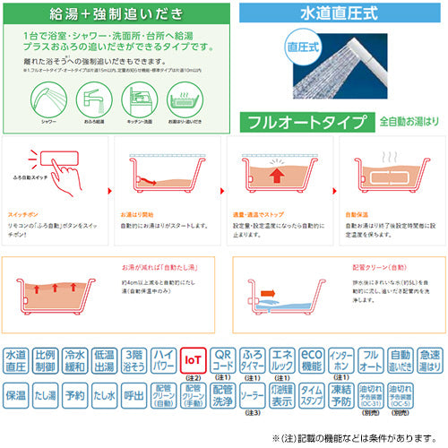 石油ふろ給湯器[浴室・台所リモコン+FF用給排気筒付属][フルオート][水道直圧式][屋内壁掛型][上方排気][強制給排気][右排気][4万キロ]