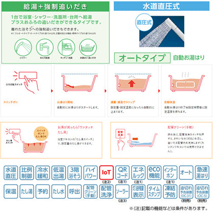 石油ふろ給湯器[浴室・台所リモコンセット][オート][水道直圧式][屋外据置型][前面排気][4万キロ][ステンレス外装]