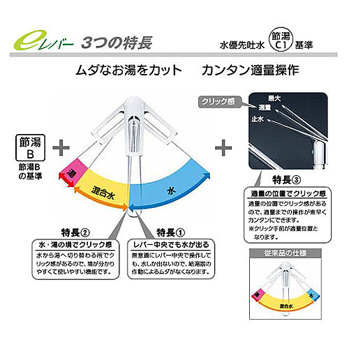 キッチン用蛇口[台][シングルレバー混合水栓][流し台用][eレバー][泡沫][首長200mmパイプ付][湯水芯102mm][寒冷地]