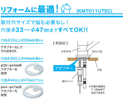 洗面用蛇口 [台][シングルレバー混合水栓][スパウト長さ140mm][吐水口高さ68mm][一般地]