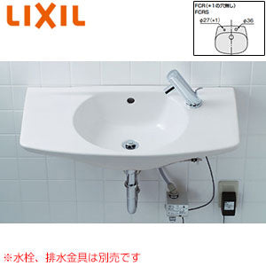洗面器単品[カウンター一体形][水栓取付穴径:φ36][右側1ヶ所]