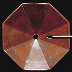 ●手洗器単品[ベッセル式][八角形][300×300][常滑焼][創の美 産地別シリーズ][陶房杉][朱斑釉]