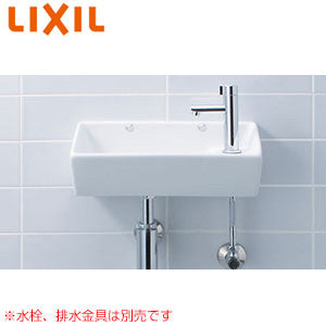 手洗器単品[壁掛式][角形][水栓取付穴径:φ27][右側1ヶ所]