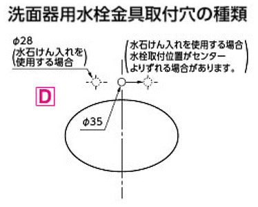 洗面器単品[ベッセル式][丸形][水栓取付穴径:φ35][中央1ヶ所]