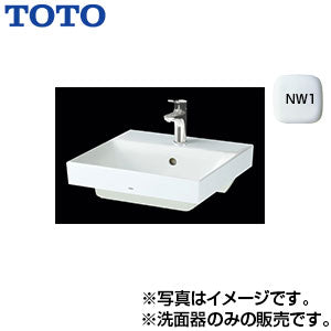 洗面器単品[ベッセル式][角形][水栓取付穴径:φ35][中央1ヶ所][ホワイト]