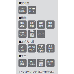 レンジフード クララタッチ[シロッコファン][幅75cm][スリム型][前幕板付属][コンロ連動][ステンレス]