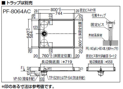 洗濯機パンセット[800サイズ][中央排水][BL認定品][ホワイト]
