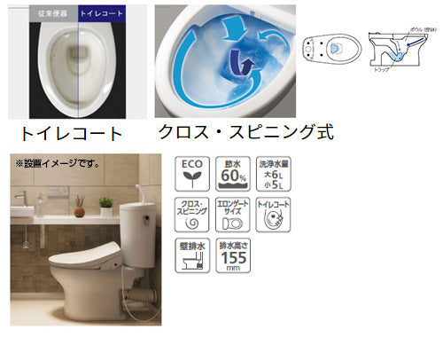 組み合わせトイレセット エディ868+サンウォッシュ[壁:排水芯148/155mm][手洗い無し][紙巻器付][リモコンタイプ][脱臭機能][ラブリーホワイト][一般地]