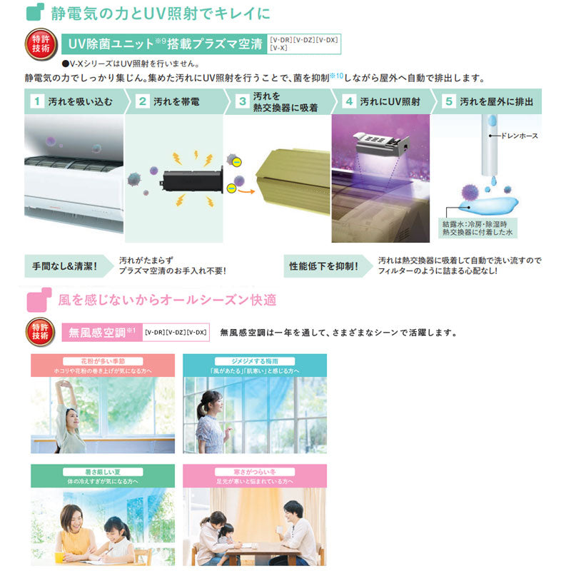 ルームエアコン[V-DXシリーズ][100V][10畳][2.8kW][ホワイト][2026年モデル]