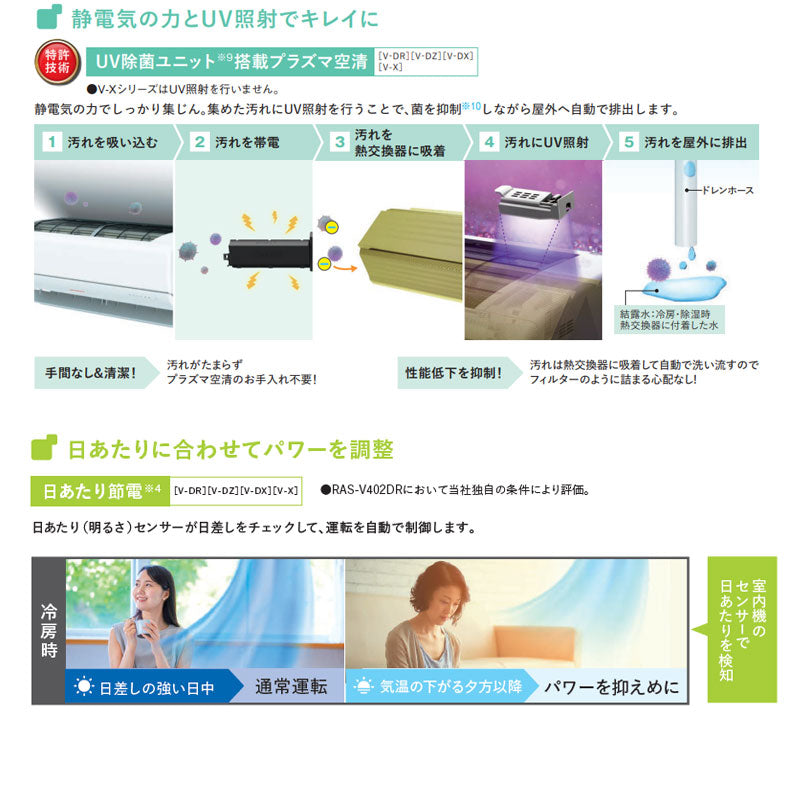 ルームエアコン[V-Xシリーズ][100V][14畳][4.0kW][ホワイト][2026年モデル]