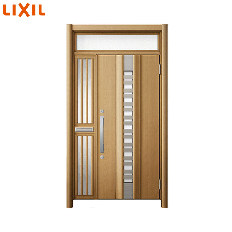 LIXIL ●リシェント玄関ドア3[G82型[片袖ドア][ランマ付][採風][中残付ポスト付][断熱仕様][k4仕様][手動施錠][外額縁:75mm][内額縁:大]
