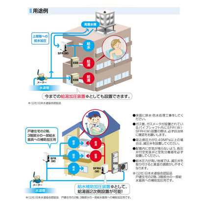 給湯給水補助加圧装置 ベビースイート[単独運転][150W][単相100V][口径20mm]