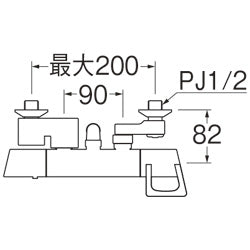 浴室用蛇口[壁][シャワー専用][サーモスタット混合水栓][スパウトなし][寒冷地]