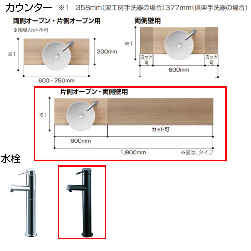 ●どこでも手洗[間口1680mm][手洗器:創の美産地別シリーズ：結晶黒釉][単水栓][マットブラック][壁給水][壁排水][ボトルトラップ][目皿カバー][紙巻器:マットブラック][一般地]▲