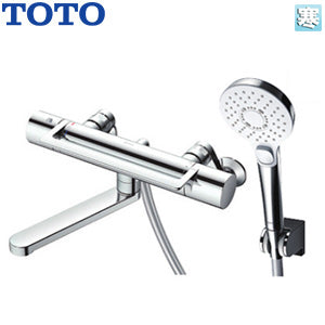 TOTO 浴室用蛇口 GGシリーズ[壁][浴槽・洗い場兼用][サーモスタット付シャワーバス混合水栓][コンフォートウエーブクリックシャワー(めっき)][スパウト170mm][寒冷地]