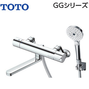 浴室用蛇口 GGシリーズ[壁][浴槽・洗い場兼用][サーモスタット付シャワーバス混合水栓][コンフォートウエーブ3モードミスト(めっき)][スパウト170mm][一般地]