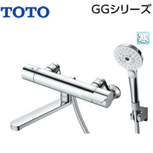 浴室用蛇口 GGシリーズ[壁][浴槽・洗い場兼用][サーモスタット付シャワーバス混合水栓][コンフォートウエーブ3モードミスト(めっき)][スパウト170mm][寒冷地]