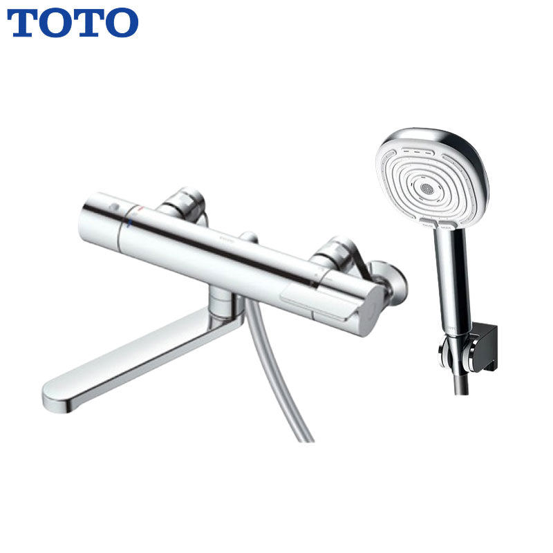 TOTO 浴室用蛇口 GGシリーズ[壁][浴槽・洗い場兼用][サーモスタット付シャワーバス混合水栓][コンフォートウエーブ4モードクリック(めっき)][スパウト170mm][寒冷地]