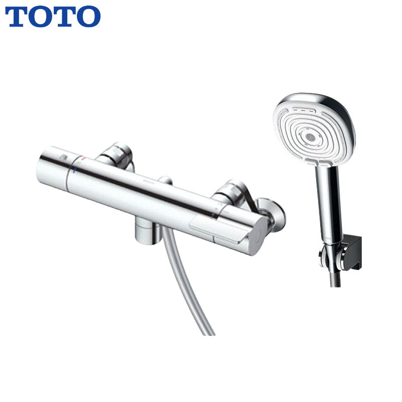 TOTO 浴室用蛇口 GGシリーズ[壁][洗い場専用][サーモスタット付シャワーバス混合水栓][コンフォートウエーブ4モードクリック(めっき)][一般地]