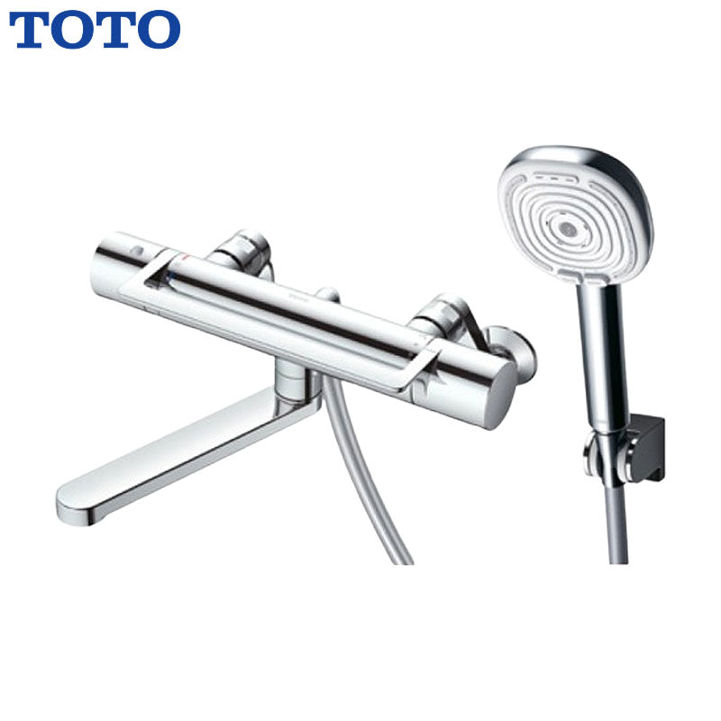 TOTO 浴室用蛇口 GGシリーズ[壁][浴槽・洗い場兼用][サーモスタット付シャワーバス混合水栓][コンフォートウエーブ4モードクリック(めっき)][アーチハンドル][スパウト170mm][寒冷地]