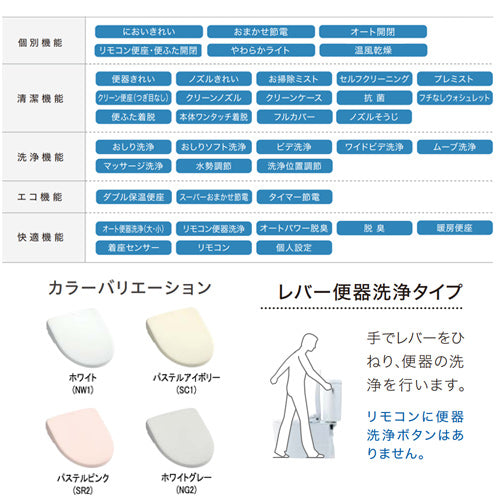 洗浄便座 ウォシュレット アプリコット[F3][瞬間式][共用サイズ][暖房便座][オート開閉][温風乾燥][手動レバー便器洗浄]
