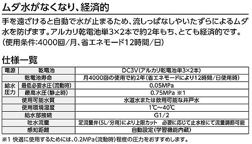 洗面用蛇口 アクアオート[台][取替用][自動水栓][単水栓][φ28][機能部一体型][乾電池][ワンプッシュなし][一般地]