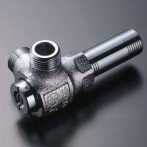 アングル形止水栓[浄水器用][フィルター付][ビルトイン型][水栓部材]