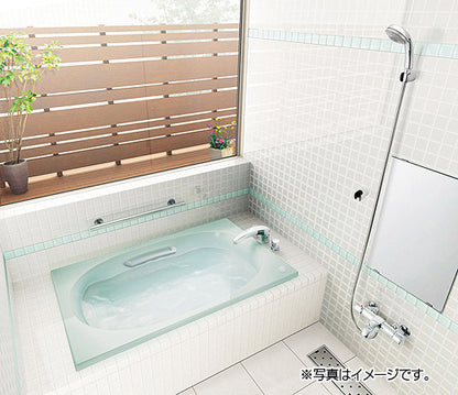 ●浴槽 シャイントーン[埋込浴槽][サーモバスS][和洋折衷タイプ][1200サイズ][1方半エプロン][プッシュワンウェイ][ハンドグリップ]