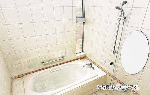 ●浴槽 シャイントーン[埋込浴槽][サーモバスS][和洋折衷タイプ][1400サイズ][1方半エプロン][プッシュワンウェイ][ハンドグリップ]
