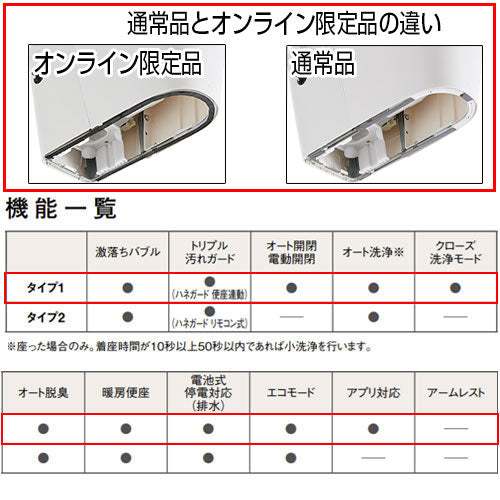 [オンライン限定品]タンクレストイレ アラウーノS160シリーズ[タイプ1][床:排水芯305～470mm][リフォーム][タンクレス便器][泡洗浄][ホワイト][一般地][標準リモコン]XCH1601RWS同等品