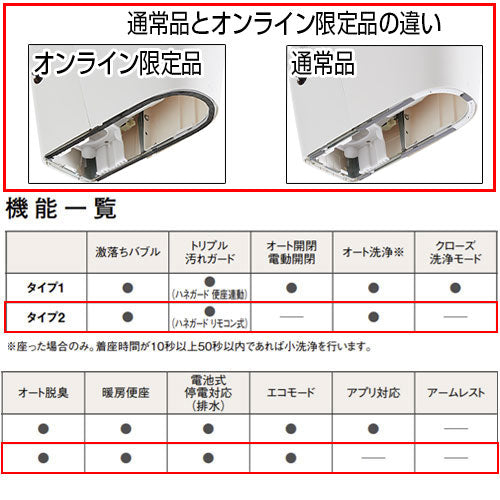 [オンライン限定品]タンクレストイレ アラウーノS160シリーズ[タイプ2][床:排水芯120/200mm][タンクレス便器][泡洗浄][ホワイト][一般地][標準リモコン]XCH1602WS同等品