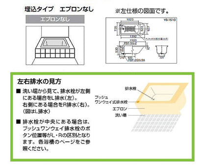 ●浴槽 アーバンシリーズ[据置浴槽][和洋折衷タイプ][1500サイズ][エプロンなし][ゴム栓]